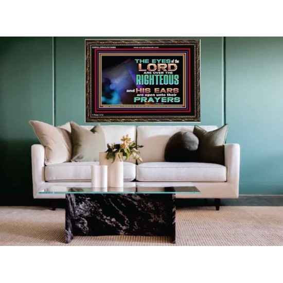 THE EYES OF THE LORD ARE OVER THE RIGHTEOUS  Religious Wall Art   GWGLORIOUS10486  