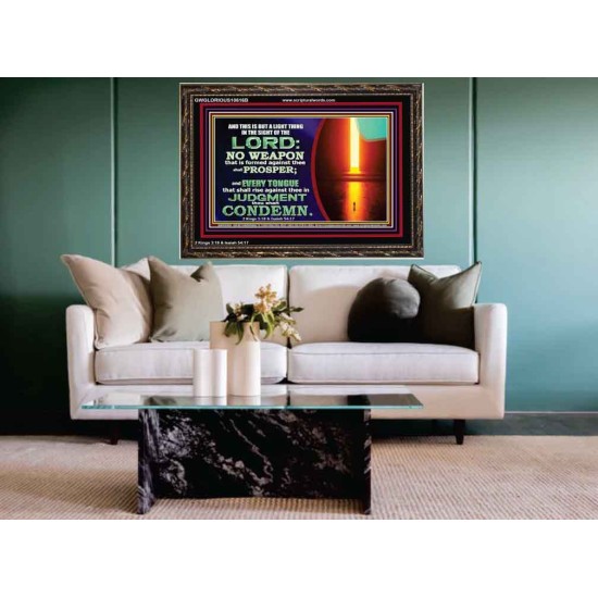 CONDEMN EVERY TONGUE THAT RISES AGAINST YOU IN JUDGEMENT  Custom Inspiration Scriptural Art Wooden Frame  GWGLORIOUS10616B  