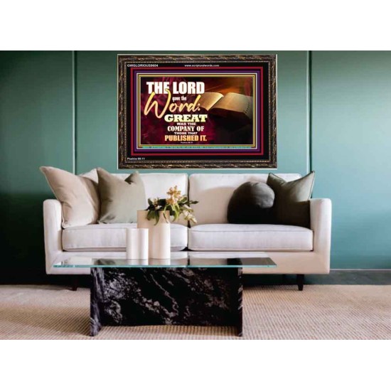 THE LORD GAVE THE WORD  Bathroom Wall Art  GWGLORIOUS9604  