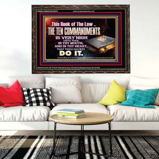 KEEP THE TEN COMMANDMENTS FERVENTLY  Ultimate Power Wooden Frame  GWGLORIOUS10374  
