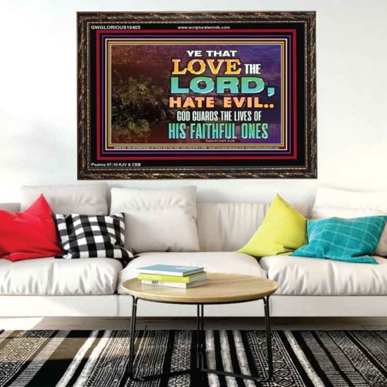 GOD GUARDS THE LIVES OF HIS FAITHFUL ONES  Children Room Wall Wooden Frame  GWGLORIOUS10405  