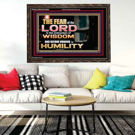 BEFORE HONOUR IS HUMILITY  Scriptural Wooden Frame Signs  GWGLORIOUS10455  