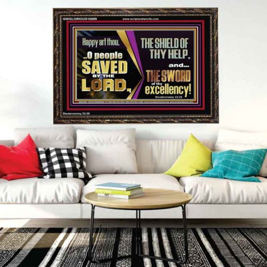 O PEOPLE SAVED BY THE LORD  Children Room Wall Wooden Frame  GWGLORIOUS10699  