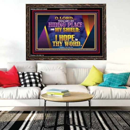 THOU ART MY HIDING PLACE AND SHIELD  Bible Verses Wall Art Wooden Frame  GWGLORIOUS12045  