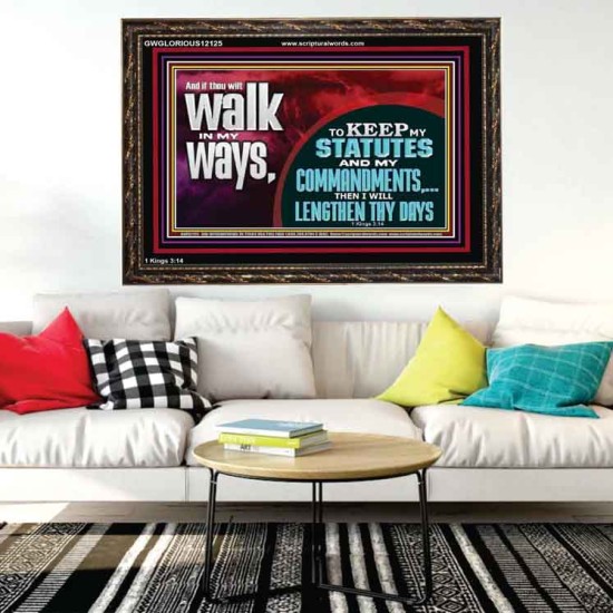 KEEP MY STATUTES AND MY COMMANDMENTS  Custom Wall Scripture Art  GWGLORIOUS12125  