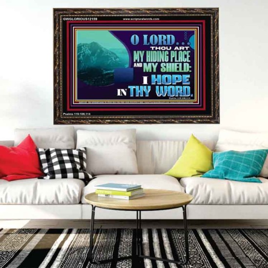 THOU ART MY HIDING PLACE AND SHIELD  Large Custom Wooden Frame   GWGLORIOUS12159  
