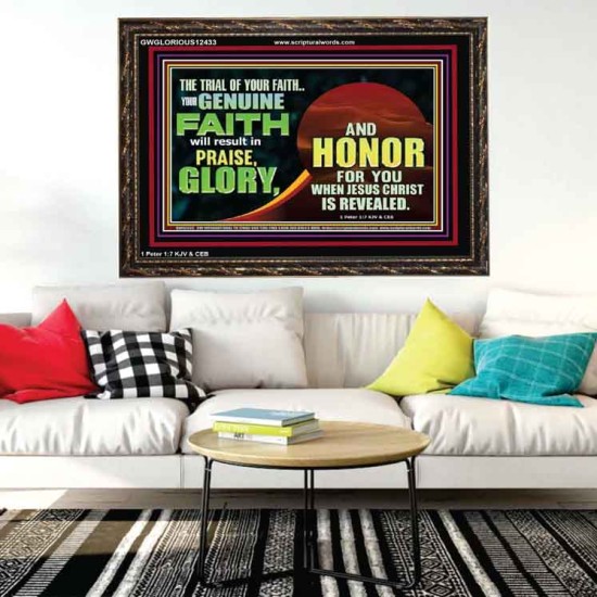 YOUR GENUINE FAITH WILL RESULT IN PRAISE GLORY AND HONOR  Children Room  GWGLORIOUS12433  