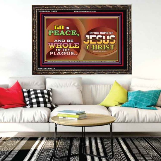 BE MADE WHOLE OF YOUR PLAGUE  Sanctuary Wall Wooden Frame  GWGLORIOUS9538  