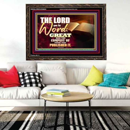 THE LORD GAVE THE WORD  Bathroom Wall Art  GWGLORIOUS9604  