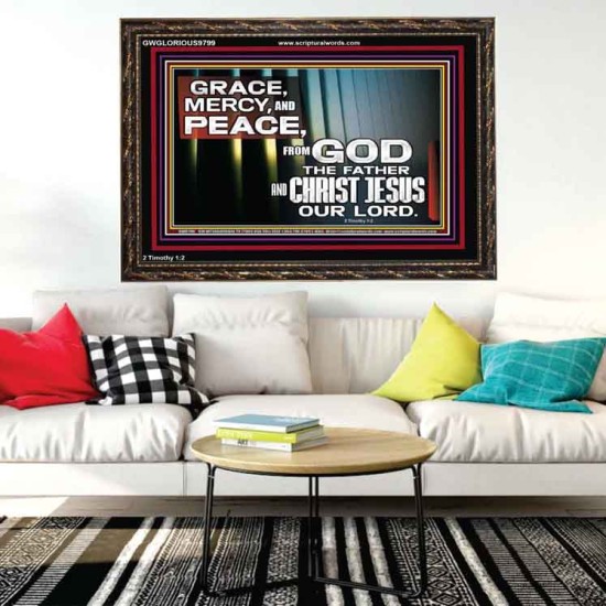 GRACE MERCY AND PEACE UNTO YOU  Bible Verse Wooden Frame  GWGLORIOUS9799  