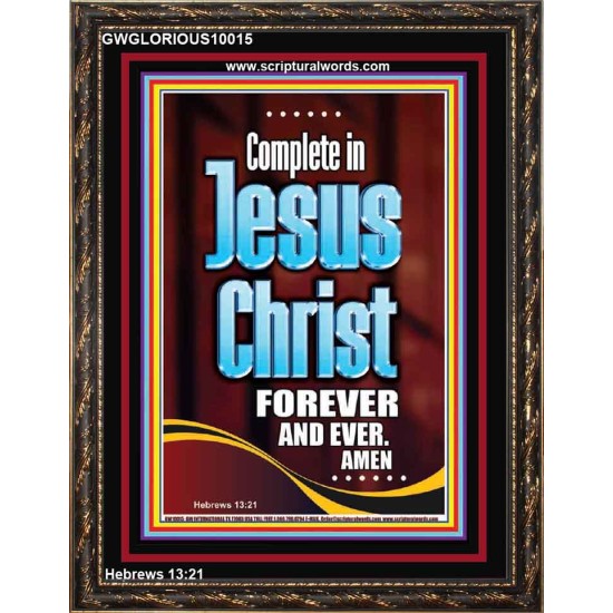 COMPLETE IN JESUS CHRIST FOREVER  Children Room Portrait  GWGLORIOUS10015  