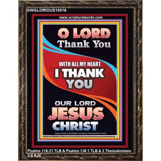 THANK YOU OUR LORD JESUS CHRIST  Sanctuary Wall Portrait  GWGLORIOUS10016  