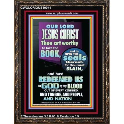 YOU ARE WORTHY TO OPEN THE SEAL OUR LORD JESUS CHRIST   Wall Art Portrait  GWGLORIOUS10041  "33x45"