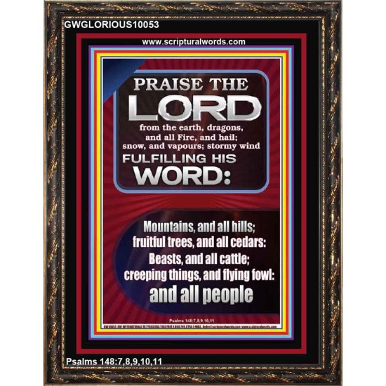 PRAISE HIM - STORMY WIND FULFILLING HIS WORD  Business Motivation Décor Picture  GWGLORIOUS10053  