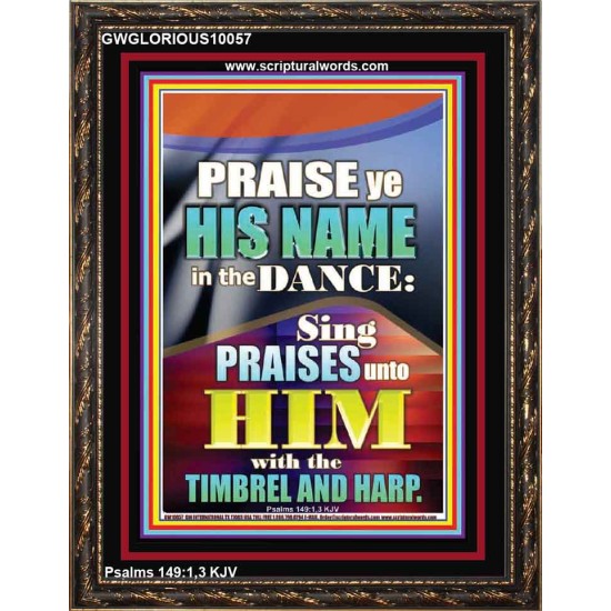 PRAISE HIM IN DANCE, TIMBREL AND HARP  Modern Art Picture  GWGLORIOUS10057  