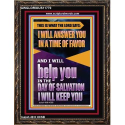 IN A TIME OF FAVOUR I WILL HELP YOU  Christian Art Portrait  GWGLORIOUS11770  "33x45"