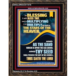 IN BLESSING I WILL BLESS THEE  Modern Wall Art  GWGLORIOUS11816  "33x45"