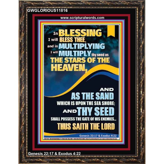 IN BLESSING I WILL BLESS THEE  Modern Wall Art  GWGLORIOUS11816  