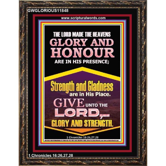 GLORY AND HONOUR ARE IN HIS PRESENCE  Custom Inspiration Scriptural Art Portrait  GWGLORIOUS11848  