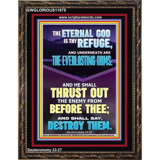 THE EVERLASTING ARMS OF JEHOVAH  Printable Bible Verse to Portrait  GWGLORIOUS11875  