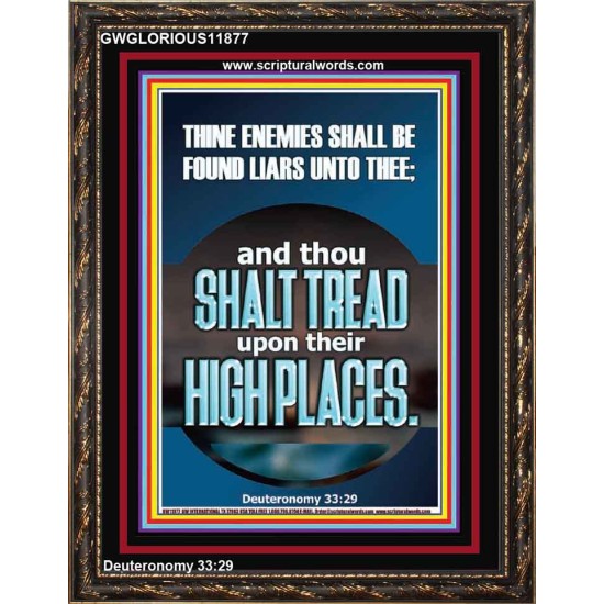 THINE ENEMIES SHALL BE FOUND LIARS UNTO THEE  Printable Bible Verses to Portrait  GWGLORIOUS11877  