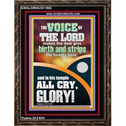 THE VOICE OF THE LORD MAKES THE DEER GIVE BIRTH  Christian Portrait Wall Art  GWGLORIOUS11982  