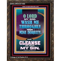 WASH ME THOROUGLY FROM MINE INIQUITY  Scriptural Verse Portrait   GWGLORIOUS11985  "33x45"