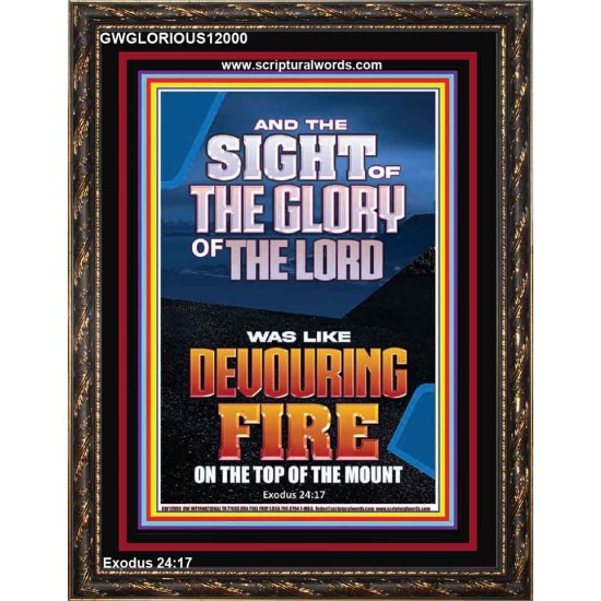 THE SIGHT OF THE GLORY OF THE LORD WAS LIKE DEVOURING FIRE  Christian Paintings  GWGLORIOUS12000  