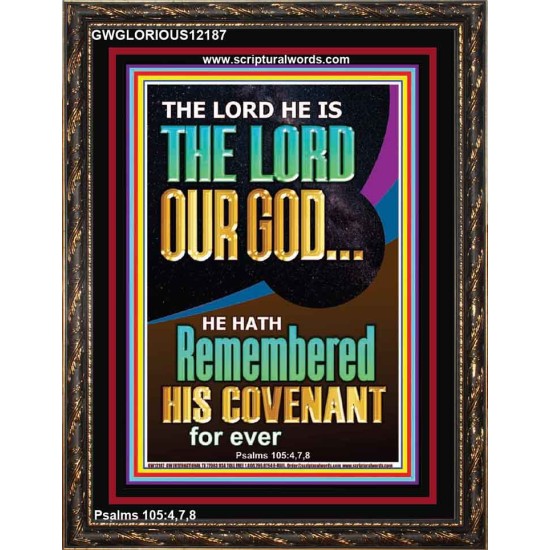 HE HATH REMEMBERED HIS COVENANT FOR EVER  Modern Christian Wall Décor  GWGLORIOUS12187  