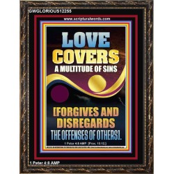 LOVE COVERS A MULTITUDE OF SINS  Christian Art Portrait  GWGLORIOUS12255  "33x45"