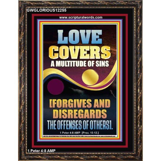 LOVE COVERS A MULTITUDE OF SINS  Christian Art Portrait  GWGLORIOUS12255  