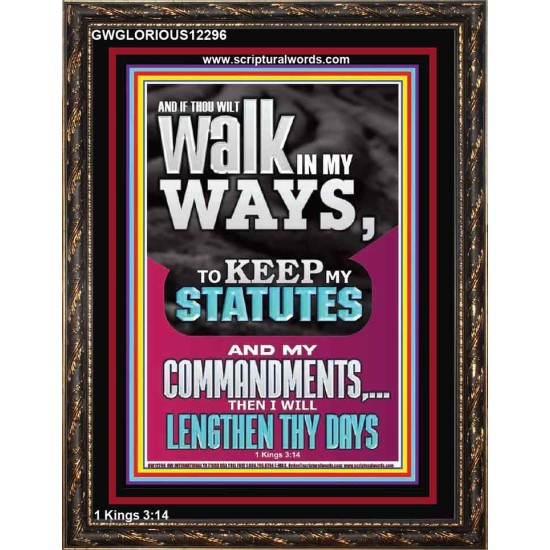 WALK IN MY WAYS AND KEEP MY COMMANDMENTS  Wall & Art Décor  GWGLORIOUS12296  