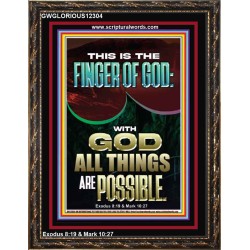 BY THE FINGER OF GOD ALL THINGS ARE POSSIBLE  Décor Art Work  GWGLORIOUS12304  "33x45"