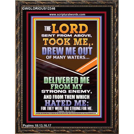 THE LORD DREW ME OUT OF MANY WATERS  New Wall Décor  GWGLORIOUS12346  