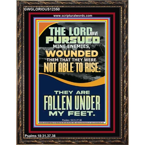 MY ENEMIES ARE FALLEN UNDER MY FEET  Bible Verse for Home Portrait  GWGLORIOUS12350  
