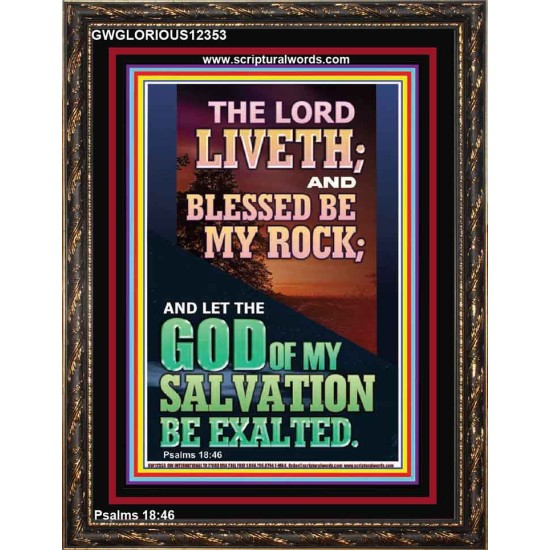 BLESSED BE MY ROCK GOD OF MY SALVATION  Bible Verse for Home Portrait  GWGLORIOUS12353  