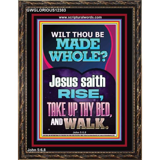 RISE TAKE UP THY BED AND WALK  Bible Verse Portrait Art  GWGLORIOUS12383  