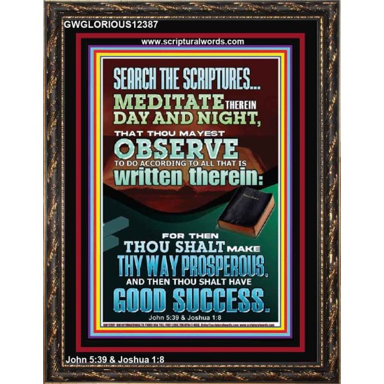 SEARCH THE SCRIPTURES MEDITATE THEREIN DAY AND NIGHT  Bible Verse Wall Art  GWGLORIOUS12387  