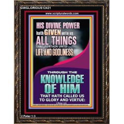HIS DIVINE POWERS HATH GIVEN UNTO US ALL THINGS  Eternal Power Picture  GWGLORIOUS12421  "33x45"