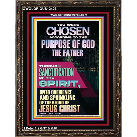 CHOSEN ACCORDING TO THE PURPOSE OF GOD THROUGH SANCTIFICATION OF THE SPIRIT  Unique Scriptural Portrait  GWGLORIOUS12426  