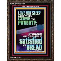 LOVE NOT SLEEP LEST THOU COME TO POVERTY  Unique Power Bible Portrait  GWGLORIOUS12681  "33x45"