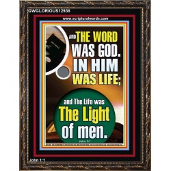 THE WORD WAS GOD IN HIM WAS LIFE  Righteous Living Christian Portrait  GWGLORIOUS12938  "33x45"