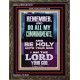 DO ALL MY COMMANDMENTS AND BE HOLY  Christian Portrait Art  GWGLORIOUS13010  