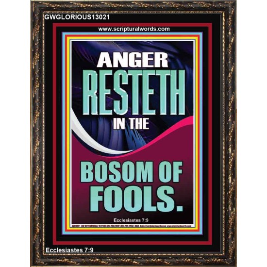 ANGER RESTETH IN THE BOSOM OF FOOLS  Encouraging Bible Verse Portrait  GWGLORIOUS13021  