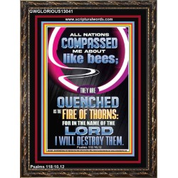 QUENCHED AS THE FIRE OF THORNS  Scripture Art  GWGLORIOUS13041  "33x45"