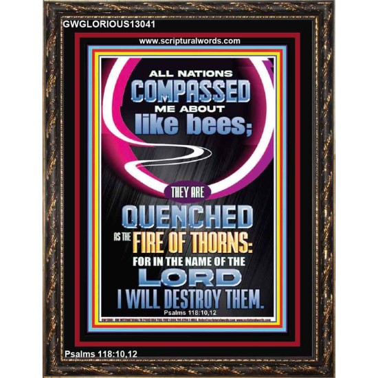 QUENCHED AS THE FIRE OF THORNS  Scripture Art  GWGLORIOUS13041  