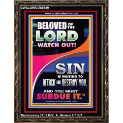 BELOVED WATCH OUT SIN IS ROARING AT YOU  Sanctuary Wall Portrait  GWGLORIOUS9989  "33x45"