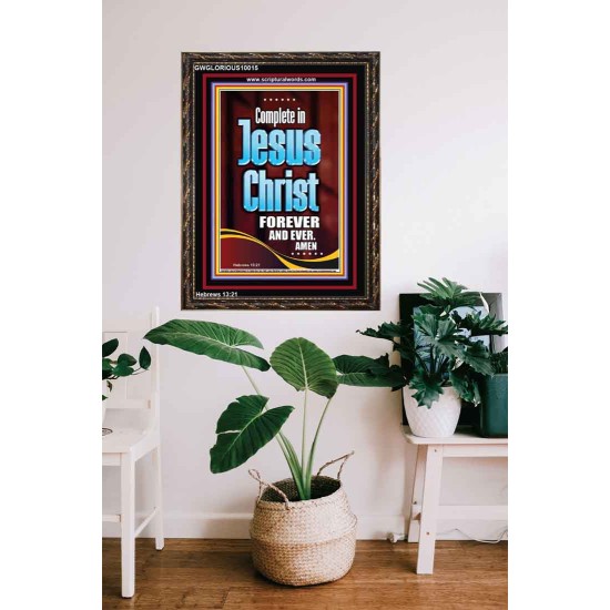 COMPLETE IN JESUS CHRIST FOREVER  Children Room Portrait  GWGLORIOUS10015  