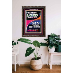 BELOVED WATCH OUT SIN IS ROARING AT YOU  Sanctuary Wall Portrait  GWGLORIOUS9989  "33x45"