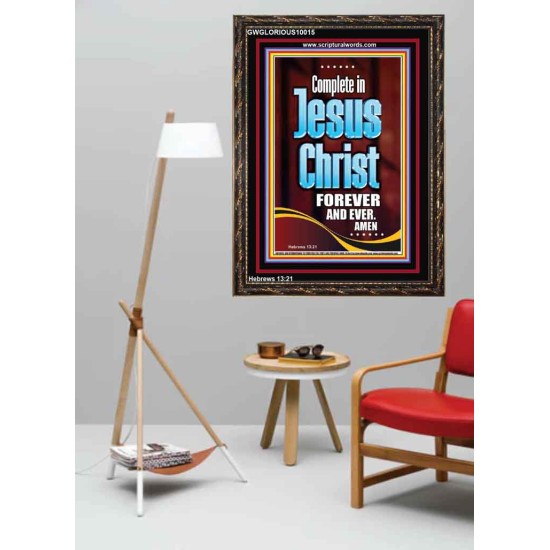 COMPLETE IN JESUS CHRIST FOREVER  Children Room Portrait  GWGLORIOUS10015  